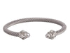 David Yurman Silver Aluminum Renaissance Cable Bracelet 4mm