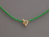 David Yurman Green Acrylic and 14K Yellow Gold Bel Aire Color Long Box Chain