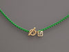 David Yurman Green Acrylic and 14K Yellow Gold Bel Aire Color Long Box Chain