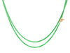 David Yurman Green Acrylic and 14K Yellow Gold Bel Aire Color Long Box Chain