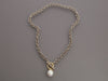 David Yurman Two-Tone Diamond and Pearl Drop Necklace