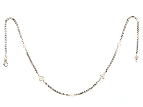 David Yurman Pearl Station Necklace