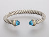 David Yurman Blue Topaz Cable Classic Bracelet