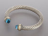 David Yurman Blue Topaz Cable Classic Bracelet