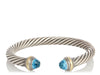 David Yurman Blue Topaz Cable Classic Bracelet