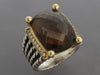 David Yurman Two-Tone Diamond and Smoky Topaz Wheaton Ring