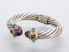 David Yurman 10mm renaissance bracelet amythest/rhodolite/Chalcedony