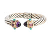 David Yurman 10mm renaissance bracelet amythest/rhodolite/Chalcedony