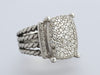 David Yurman Sterling Silver Pavé Diamond Wheaton Ring