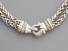 David Yurman Diamond Buckle Double Row Wheat Chain Necklace