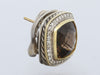 David Yurman Two-Tone Smoky Quartz and Diamond Albion Earrings