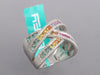 Effy 14K White Gold Diamond and Rainbow Sapphire Watercolors Ring