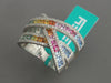 Effy 14K White Gold Diamond and Rainbow Sapphire Watercolors Ring