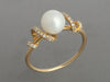 Effy 14K Yellow Gold Pearl and Diamond Ring