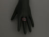 Effy 14K White Gold Black Diamond, White Diamond, and Ruby Dome Ring