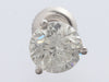 14K White Gold 3.07-Carat Diamond Stud Pierced Earrings