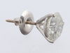 14K White Gold 3.07-Carat Diamond Stud Pierced Earrings