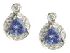 18K White Gold Trillion-Cut Tanzanite Earrings