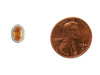 14K Yellow Gold Orange Sapphire Earrings