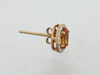 14K Yellow Gold Orange Sapphire Earrings