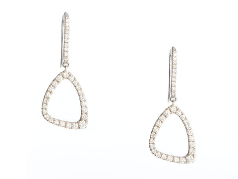 Madison Birks 18K White Gold Diamond Drop Earrings