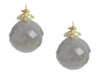 Gabrielle Sanchez Round Gray Moonstone Flyer Earrings