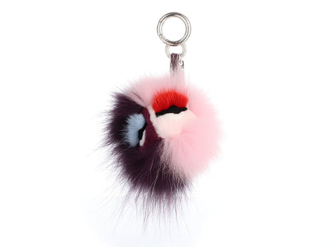 Fendi Pink and Purple Monster Bag Charm