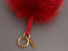 Fendi Red and Pink Fox Heart Pom Pom Charm