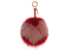 Fendi Red and Pink Fox Heart Pom Pom Charm