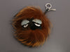 Fendi Brown and Black Fur Monster Pom Pom Charm