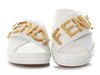 Fendi White Fendigraphy Slide Sandals