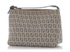 Fendi Vintage Blue and Cream Canvas Zucca Pochette