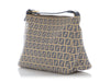 Fendi Vintage Blue and Cream Canvas Zucca Pochette
