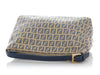Fendi Vintage Blue and Cream Canvas Zucca Pochette