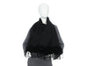 Fendi Black Cashmere Scarf with Fur Rosettes
