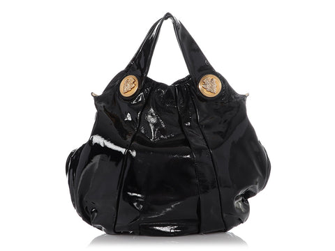 Gucci Large Black Patent Hysteria
