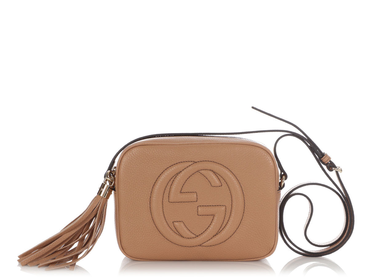 Gucci Beige Leather Soho Disco Crossbody Bag