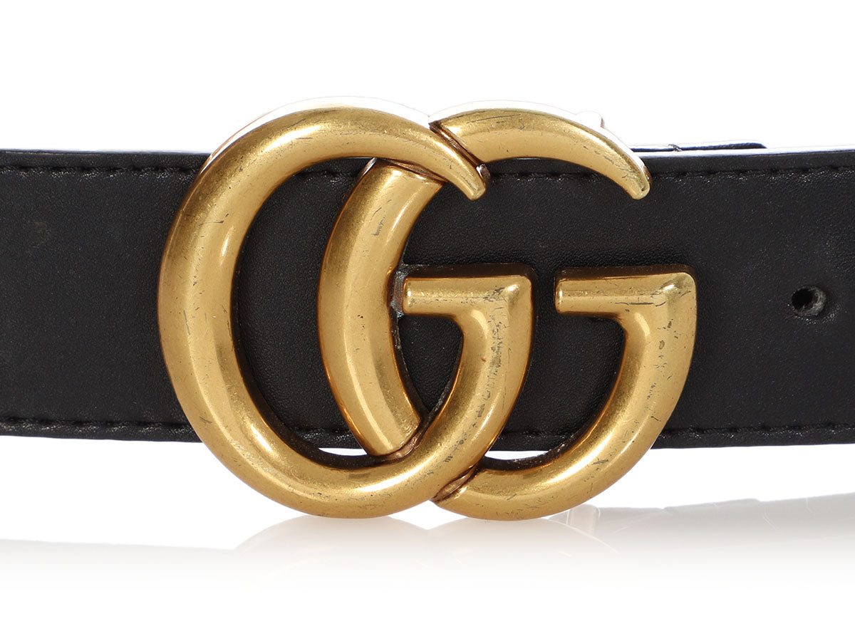 Gucci Black GG Belt