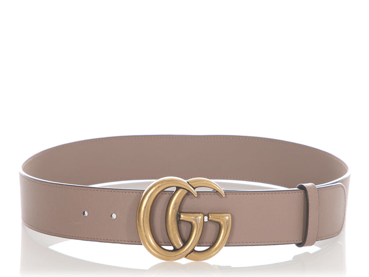 Gucci Taupe GG Marmont Belt - Main Image