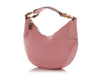 Gucci Medium Pink Leather Bamboo Ring Hobo