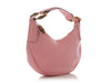 Gucci Medium Pink Leather Bamboo Ring Hobo