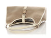 Gucci Vintage Beige Canvas and White Leather Bardot Bag
