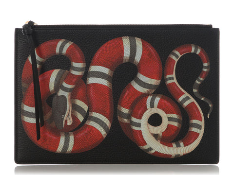 Gucci Black Snake Clutch