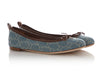 Gucci Blue GG Denim Ballet Flats