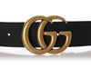 Gucci Black Leather GG Marmont Belt