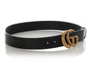 Gucci Black Leather GG Marmont Belt