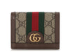 Gucci Brown GG Supreme Ophidia Card Case Wallet