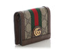 Gucci Brown GG Supreme Ophidia Card Case Wallet