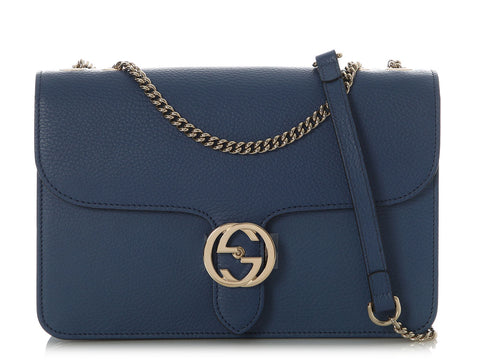 Gucci Blue Interlocking G Dollar Flap