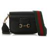 Gucci Mini Black Azalea Calfskin Web Horsebit 1955 Shoulder Bag